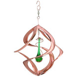 Geocentral Wind Spinner - Copper Green Teardrop 11"