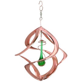Geocentral Wind Spinner - Copper Green Teardrop 11"
