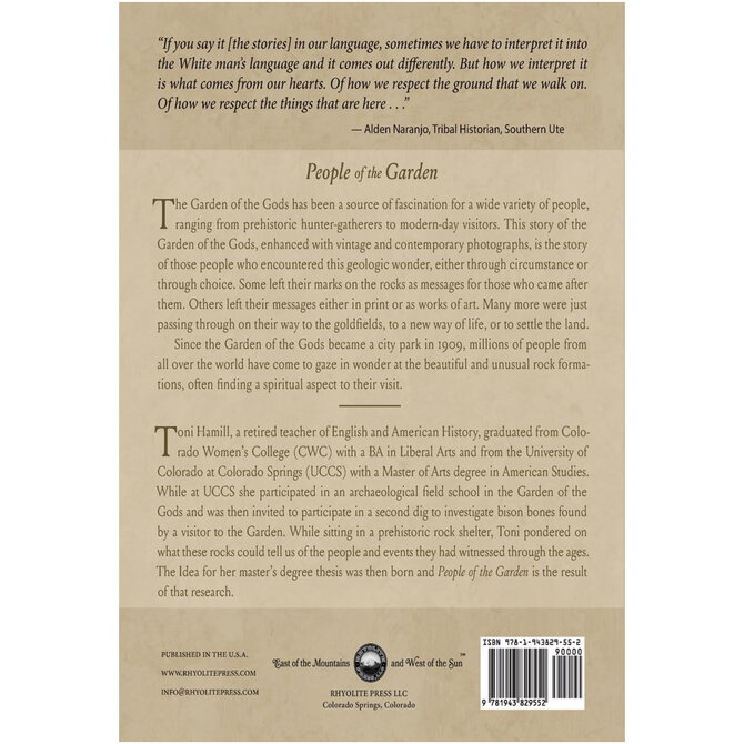 Rhyolite Press Llc Book - People of the Garden of the Gods