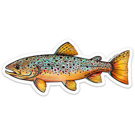 RIVER COLLECTIVE CO STKR-TROUT BRWN ABSTRACT