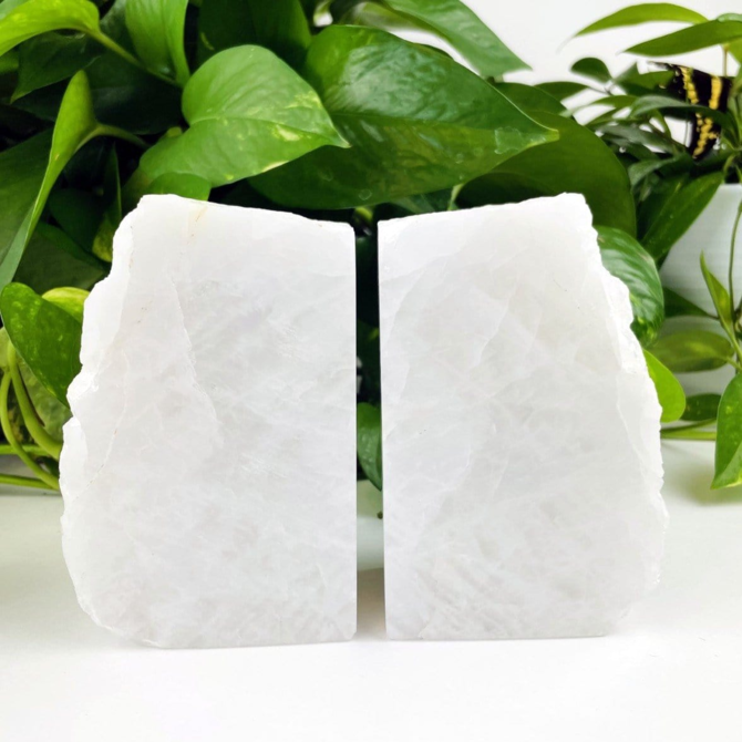 Rock Paradise Bookends - Crystal Quartz Polished