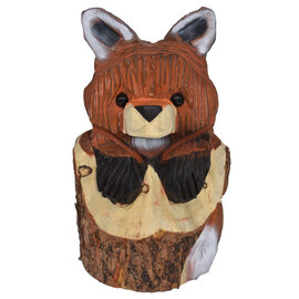 Rustic Woodworks FOX IN STUMP HEAD 10"