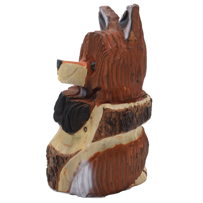 Rustic Woodworks FOX IN STUMP HEAD 10"