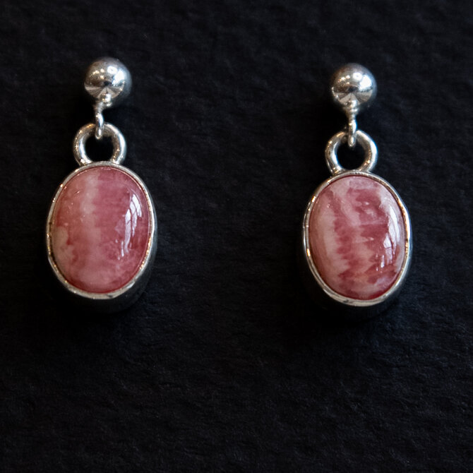 Silver Tq Llc Earring - Rhodochrosite