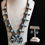 Silver Tq Llc Set - Golden Hills Turquoise/Jeff James