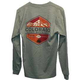 Prairie Mtn Screening Long Sleeve Crew Neck Colorado Mountain T-Shirt