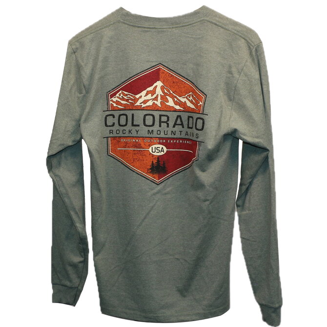 Prairie Mtn Screening Long Sleeve Crew Neck Colorado Mountain T-Shirt