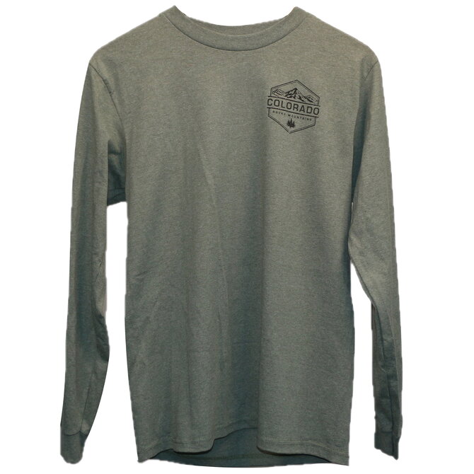 Prairie Mtn Screening Long Sleeve Crew Neck Colorado Mountain T-Shirt