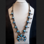 Silver Tq Llc Set - Golden Hills Turquoise/Jeff James