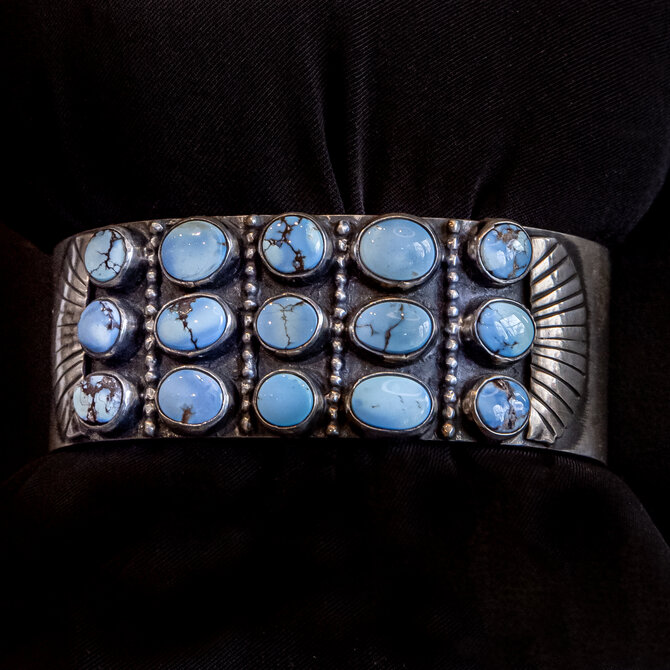 Silver Tq Llc Cuff - Golden Hill Turquoise/A Martin