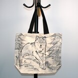 Art Studio Co TOTE-WOLF RELAXING GRY/BLK/WHT