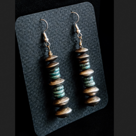 Silver Tq Llc Earring - Turquoise and Navajo Pearl