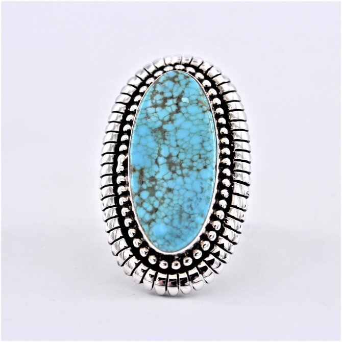 BILAGAANAS Ring - Kingman Turquoise Oval