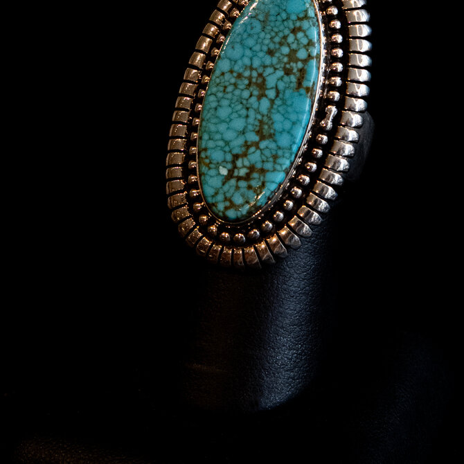 BILAGAANAS Ring - Kingman Turquoise Oval