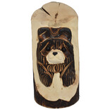 Rustic Woodworks Wood Carving - Bear Peekin Out Brown 10"