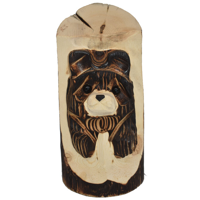 Rustic Woodworks BEAR PEEKIN OUT BRWN 10"