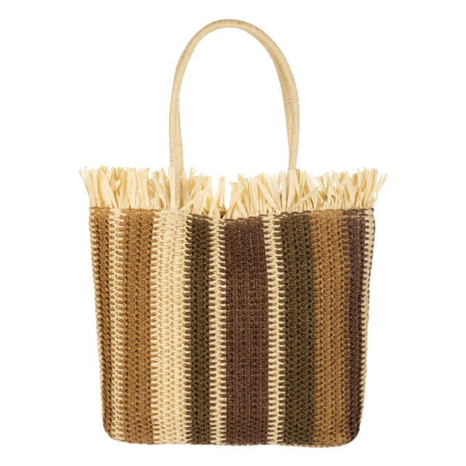 SAN DIEGO HAT COMPANY Tote - Felicity Crochet Stripe