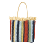 SAN DIEGO HAT COMPANY Tote - Felicity Crochet Stripe SAN DIEGO HAT COMPANY Tote - Felicity Crochet Stripe