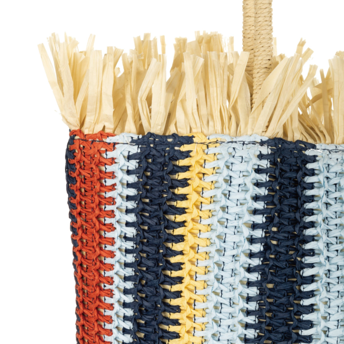 SAN DIEGO HAT COMPANY Tote - Felicity Crochet Stripe