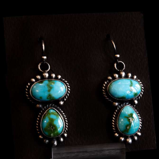 Silver Tq Llc Set - Sonoran Gold Turquoise/Angela Martin