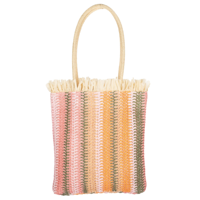 SAN DIEGO HAT COMPANY Tote - Felicity Crochet Stripe