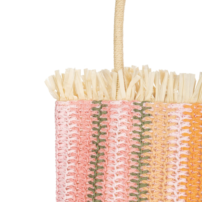 SAN DIEGO HAT COMPANY Tote - Felicity Crochet Stripe