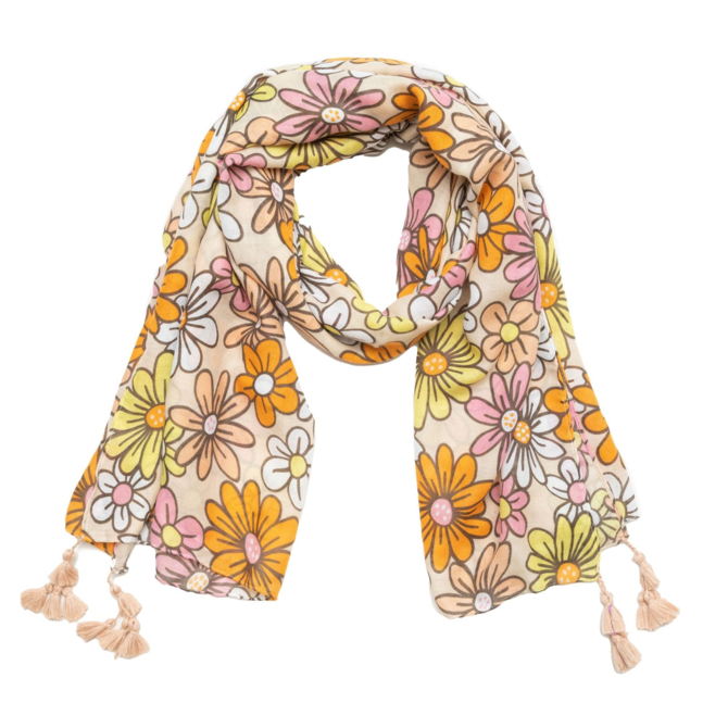 SAN DIEGO HAT COMPANY SCARF-RETRO RETREAT/FLRL