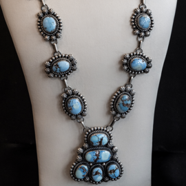 Silver Tq Llc Set - Golden Hills Turquoise/Jeff James
