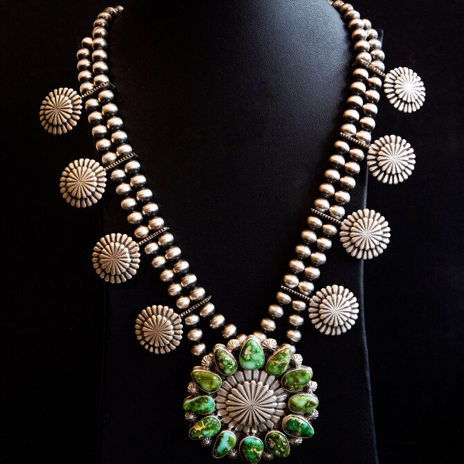 Silver Tq Llc Necklace - Sonoran Gold Turquoise/Tom Lewis