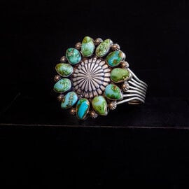 Silver Tq Llc Cuff - Sonoran Gold Turquoise/Tom Lewis