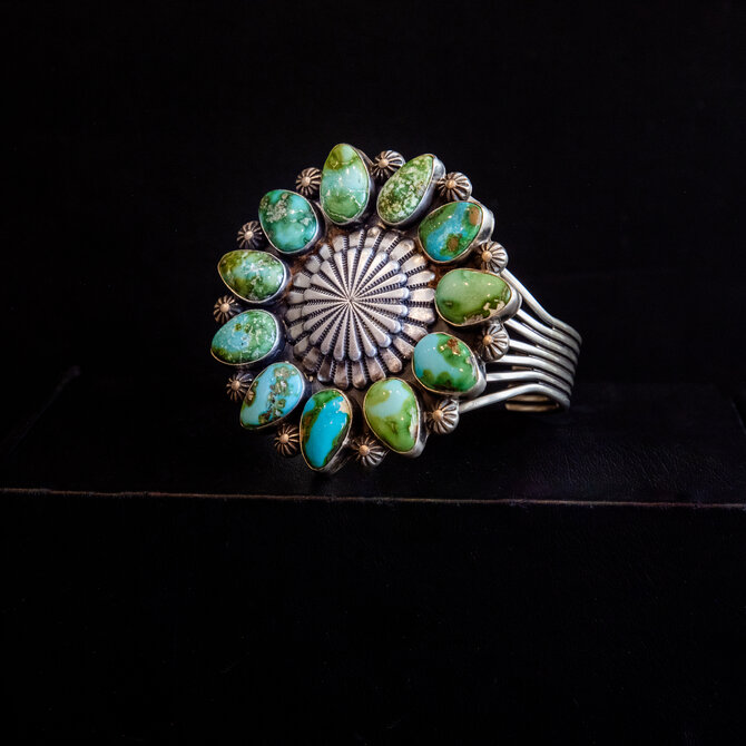 Silver Tq Llc Cuff - Sonoran Gold Turquoise/Tom Lewis