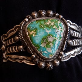 Silver Tq Llc Cuff - Sonoran Gold Turquoise/Aaron Toadlena