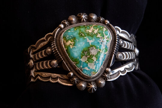 Silver Tq Llc Cuff - Sonoran Gold Turquoise/Aaron Toadlena
