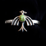 Silver Tq Llc Cuff - Turquoise Thunderbird/Harrison Bitsue