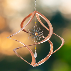 RED CARPET STUIOS LTD Wind Spinner - Copper w/Flower 14"