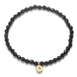 SATYA JEWELRY Bracelet - Black Onyx  w/ Gold Plate
