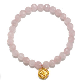 SATYA JEWELRY Stretch Bracelet - Rose Quartz Mandala SATYA JEWELRY Stretch Bracelet - Rose Quartz Mandala