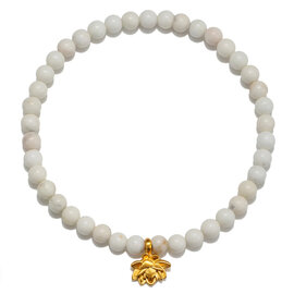 SATYA JEWELRY Bracelet - White Turquoise Lotus