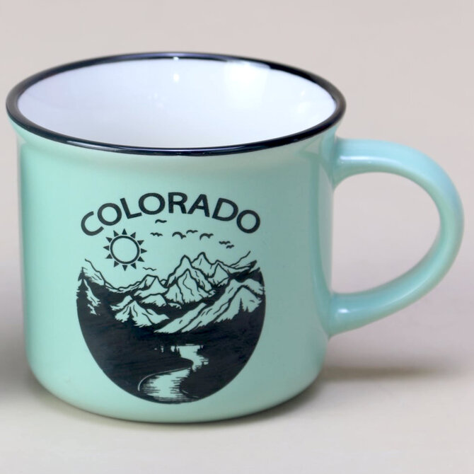 SAVE ON GOODS Mug - Sun/Mountains Mint Colorado