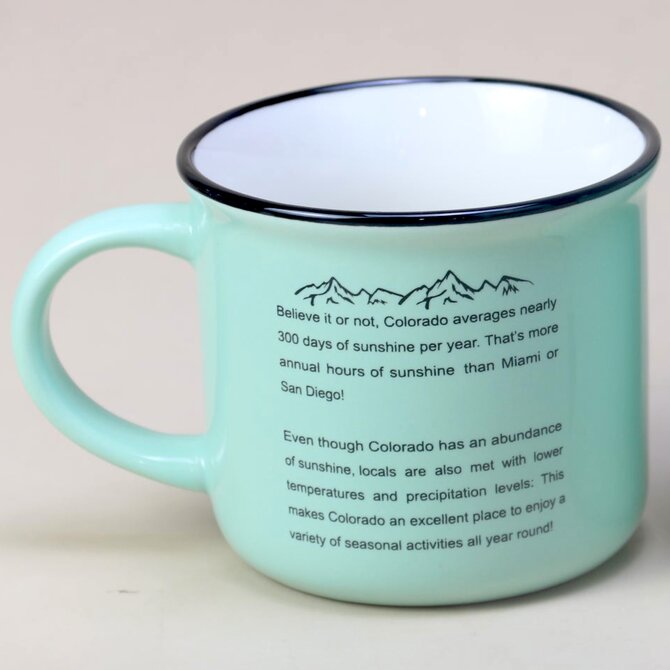 SAVE ON GOODS Mug - Sun/Mountains Mint Colorado