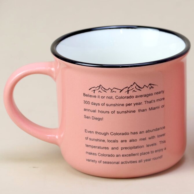 SAVE ON GOODS Mug - Sun/Mountains Pink Colorado