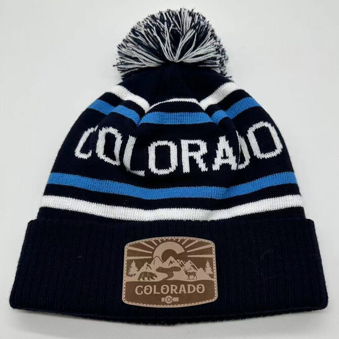 SAVE ON GOODS Beanie - Patch/Navy Colorado