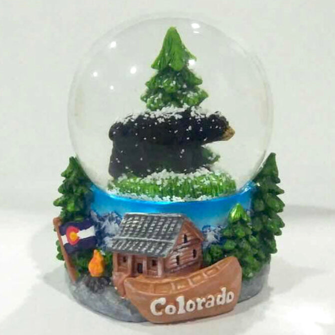 SAVE ON GOODS Snow Globe - Bear Colorado