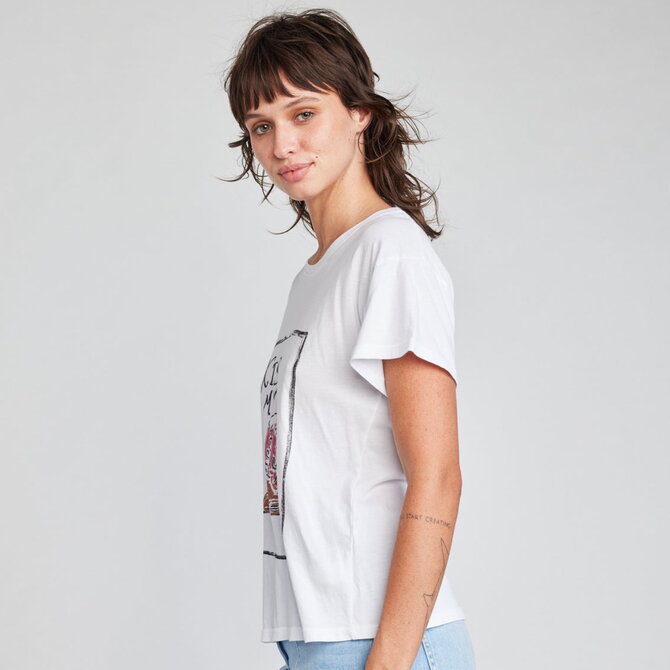 SELF CONTRAST TEE-CHERIE KISS MY BOOTS