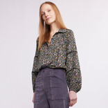SELF CONTRAST *BLOUSE-HADLEY LADDER SLV