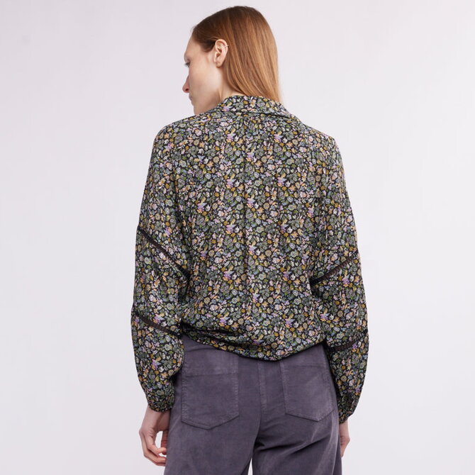 SELF CONTRAST *BLOUSE-HADLEY LADDER SLV