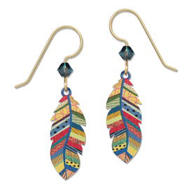 SIENNA SKY BY LEFT HAND Earring - Feather Multi Color