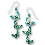 SIENNA SKY BY LEFT HAND Earring - Butterflies Turquoise/Teal
