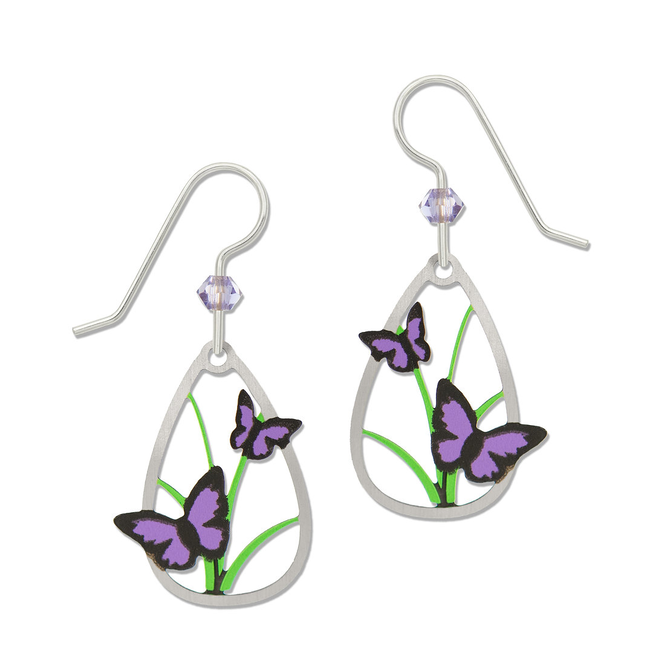 SIENNA SKY BY LEFT HAND *E-BLK/PURPLE BUTTERFLIES