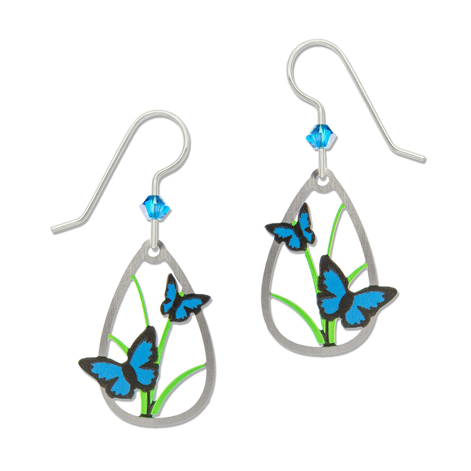 SIENNA SKY BY LEFT HAND E-BLUE MORPHO BUTTERFLIES